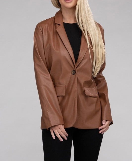 Leather Blazer