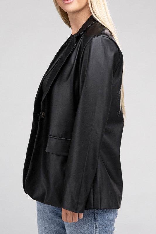Leather Blazer