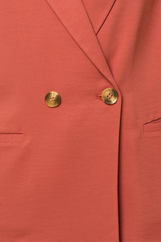 Coral Blazer Set