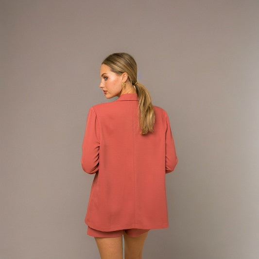 Coral Blazer Set