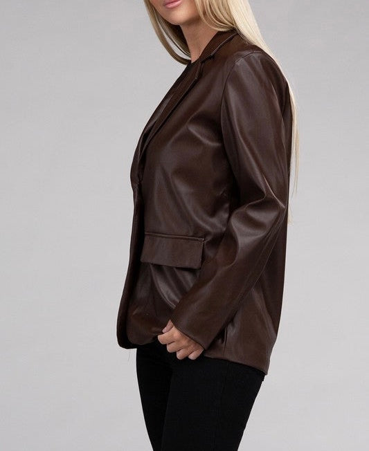 Leather Blazer