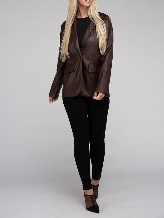 Leather Blazer