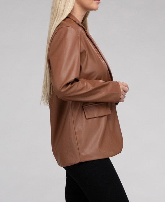 Leather Blazer