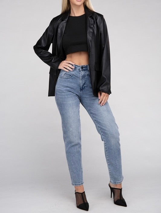 Leather Blazer