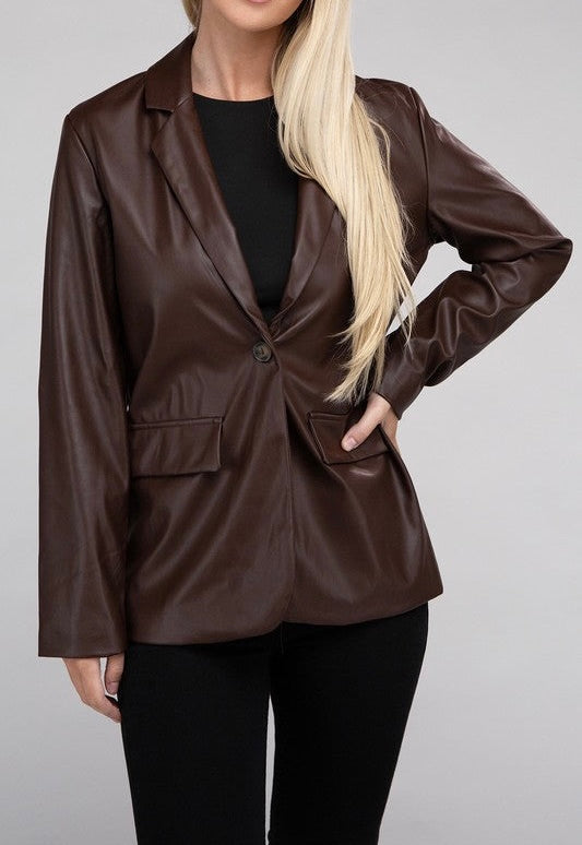 Leather Blazer