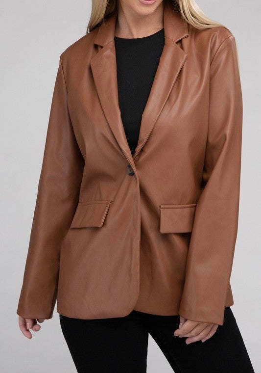 Leather Blazer