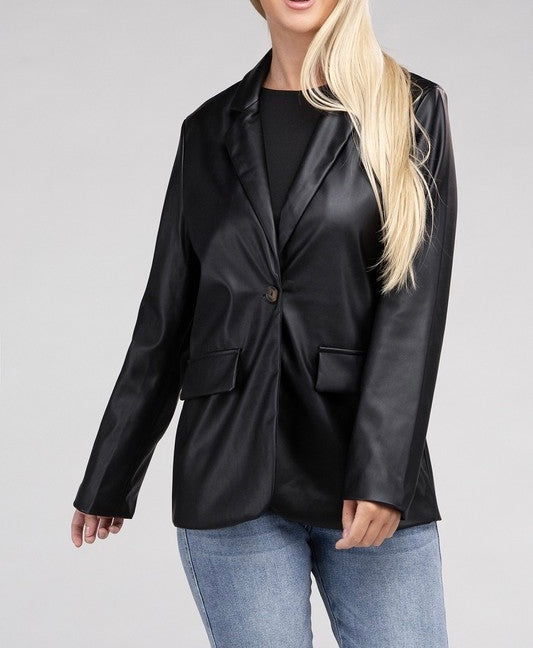 Leather Blazer