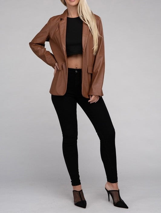 Leather Blazer