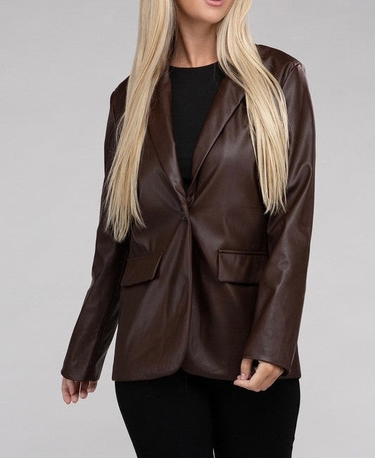 Leather Blazer