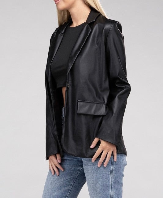 Leather Blazer