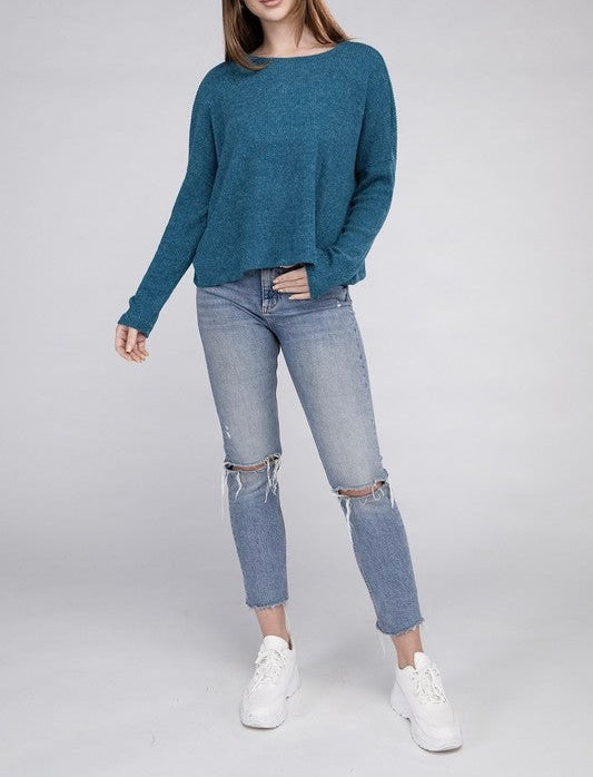 Ribbed Dolman Sweater