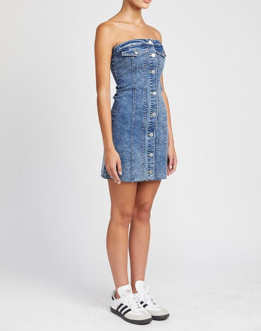 Tube Denim Dress