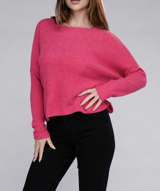 Ribbed Dolman Sweater