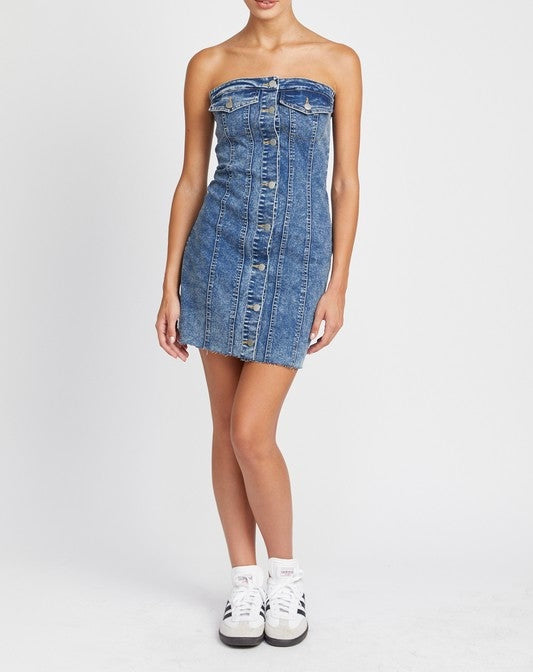 Tube Denim Dress
