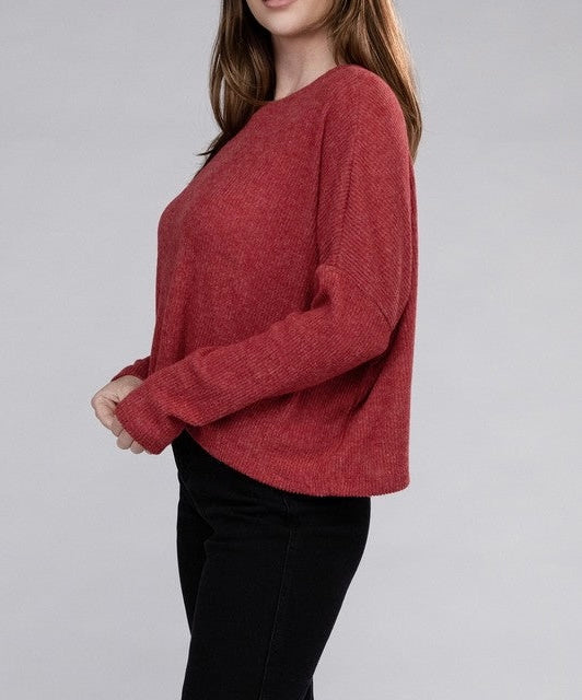 Ribbed Dolman Sweater
