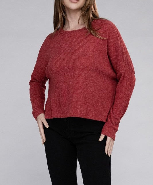 Ribbed Dolman Sweater