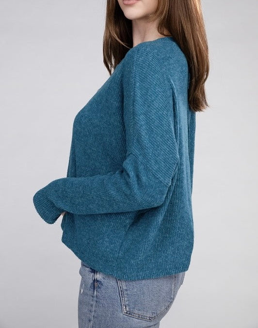 Ribbed Dolman Sweater