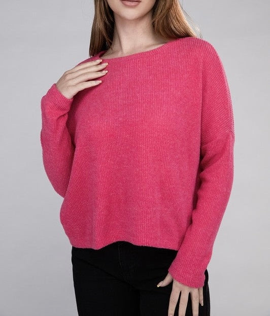 Ribbed Dolman Sweater