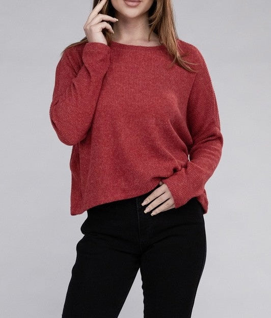 Ribbed Dolman Sweater