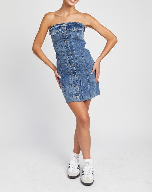 Tube Denim Dress