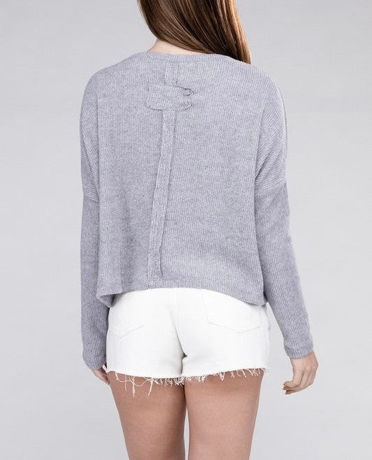 Ribbed Dolman Sweater