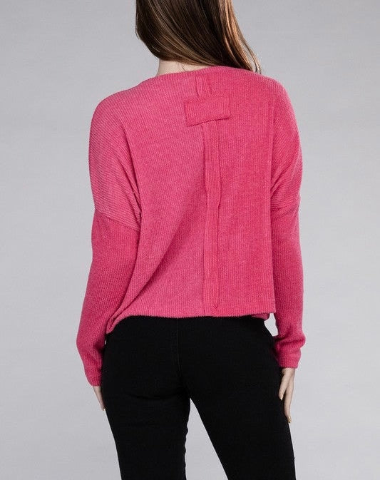 Ribbed Dolman Sweater