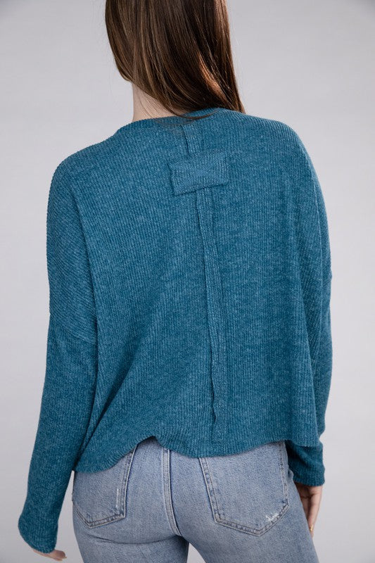 Ribbed Dolman Sweater